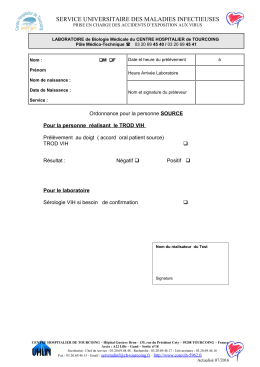 Ordonnance TROD-VIH - Infectio