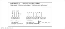 EHR-K 6/40/20 3~ 400V / 6,0kW (2 x 3 kW) Heizregister / Electric