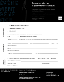 ___ x 2 billets à 325 $ pour un total de 650 $ ___ x table(s) de 8