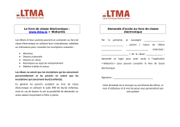 Le livre de classe &eacute;lectronique : www.ltma.lu Webuntis Les &eacute;l&egrave;ves et