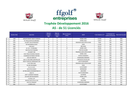 Trophée Développement 2016 AS