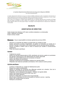 recrute assistant(e) de direction