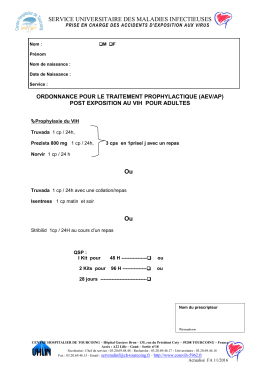 Ordonnance ARV adulte - Infectio
