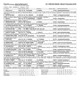 C3 - PRIX DE CRAON - Mardi 27 Decembre 2016