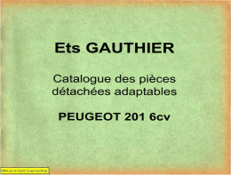 Catalogue pièces adaptables des Ets GAUTHIER 201 6cv