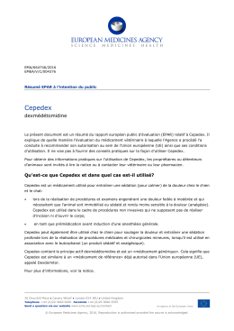 Cepedex, dexmedetomidine - European Medicines Agency