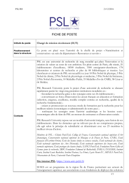 Chargé de mission récolement (H/F)