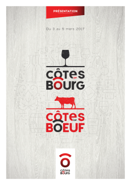 Du 3 au 5 mars 2017 PR&Eacute;SENTATION