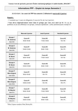 planning ppp semestre 2