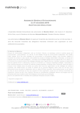 assemblée générale extraordinaire du 21 décembre 2016