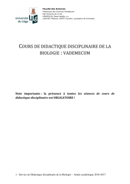 vademecum - Universit&eacute; de Li&egrave;ge