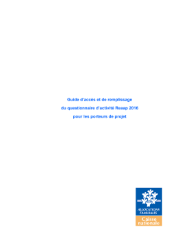 guide d`acces et de remplissage