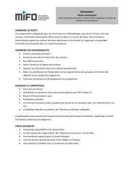 Description du poste