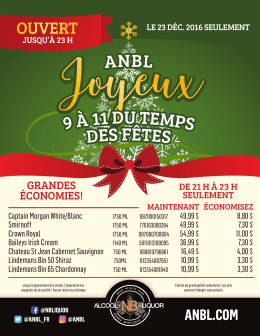 ouvert - Alcool NB Liquor