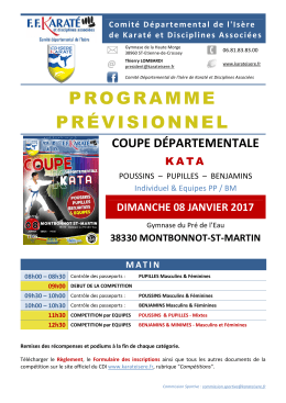CDI - COUPE KATA PPB - Programme