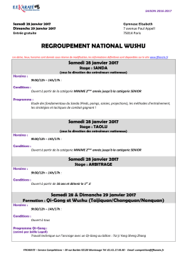 REGROUPEMENT NATIONAL WUSHU