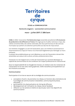 l`offre de stage - Territoires de cirque