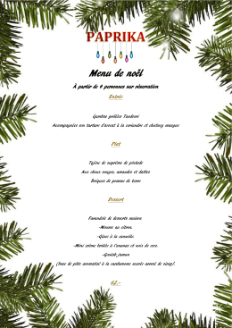 Menu de noël