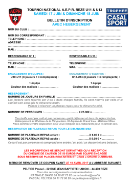 bulletin d`inscription