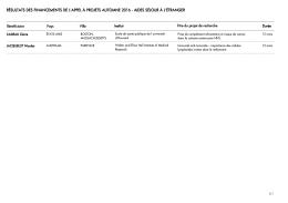 liste des financements attribués à l`automne 2016