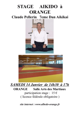 STAGE AIKIDO &agrave; ORANGE