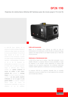 Sp&eacute;cifications techniques