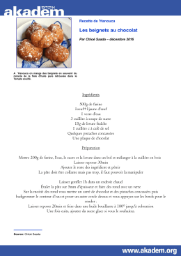 Les beignets au chocolat