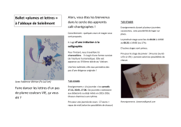 Ballet &laquo;plumes et lettres &raquo; &agrave; l`abbaye de Soleilmont