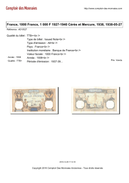 France, 1000 Francs, 1 000 F 1927