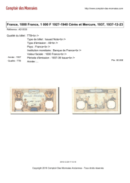 France, 1000 Francs, 1 000 F 1927