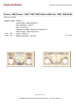 France, 1000 Francs, 1 000 F 1927