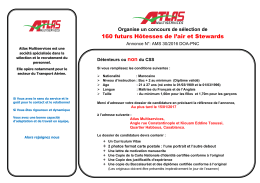 160 futurs H&ocirc;tesses de l`air et Stewards