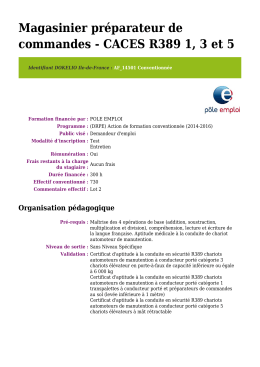 Magasinier pr&eacute;parateur de commandes