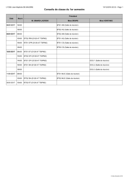 Conseils de classe du 1er semestre - Lyc&eacute;e Jean