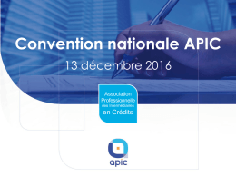 Convention nationale APIC