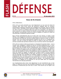 Flash 2016-13_FR - CGSP-Défense Le site francophone du plus