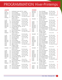 programmation 2017