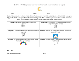 On r&eacute;vise : La lune! (Les phases de la lune, les