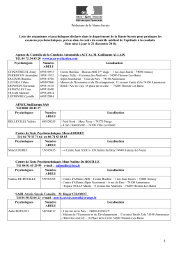 Liste des centres psychotechniques agr&eacute;&eacute;s