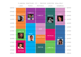 Planning des moniteurs informatiques