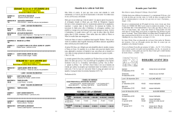 horaire avent 2016 - Le Semainier paroissial