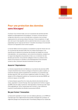 Pour une protection des données sans blocages!