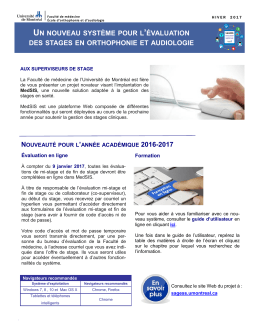 Bulletin d`information - École d`orthophonie et d`audiologie de l