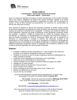 offre d`emploi