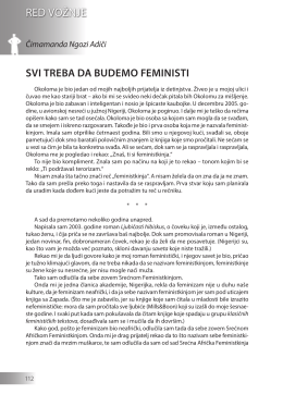 Čimamanda Ngozi Adiči: SVI TREBA DA BUDEMO FEMINISTI