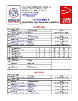 Saopstenje 9_Kvalitetna liga_2016_17