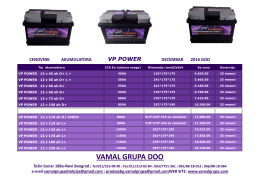 VAMAL GRUPA DOO - Akumulatori Velko promet
