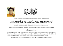 HAJRU&Scaron;A MURIĆ, rođ. HEROVIĆ