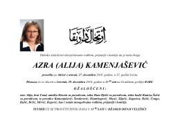 AZRA (ALIJA) KAMENJA&Scaron;EVIĆ