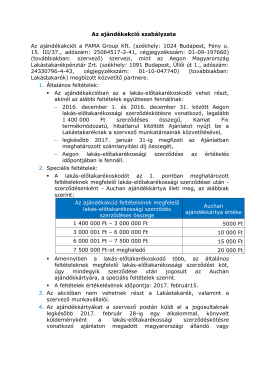 aj&aacute;nd&eacute;kakci&oacute; szab&aacute;lyzat&aacute;ban
